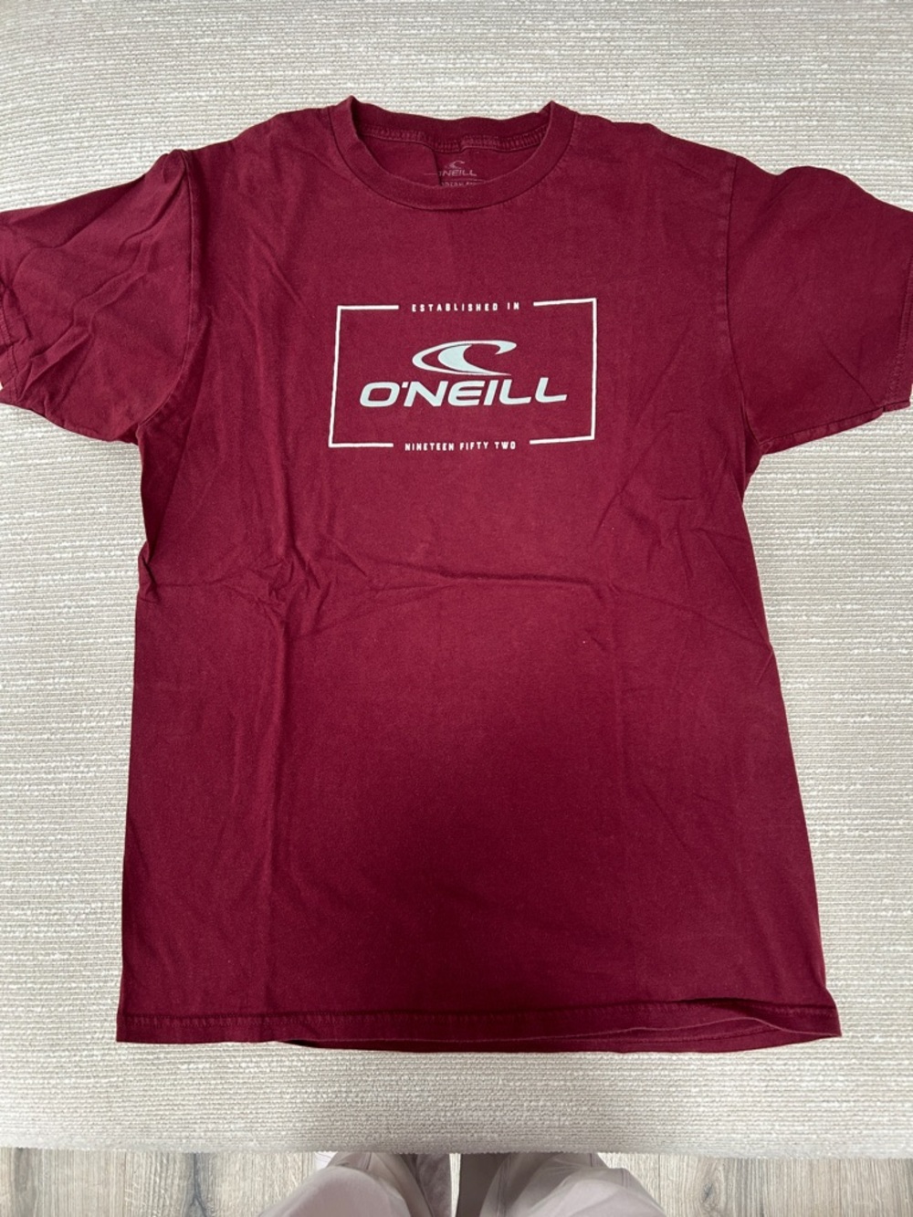 O'Neill Burgundy Tee with White Logo